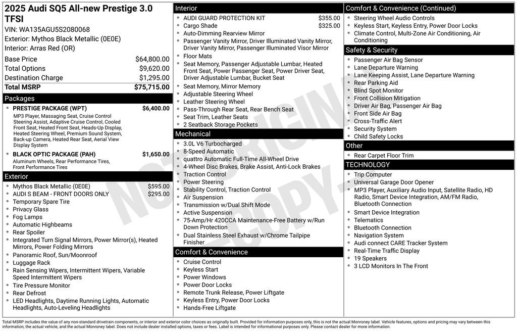 audi new sq5 2025 WA135AGU5S2080068 image audi new sq5 2025 WA135AGU5S2080068 image